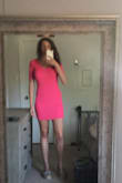 Based off of the other reviews, I thought for sure this dress wouldn't fit, but I took a gamble and I LOVE it! The material is more breathable than it looks so it is perfect for summertime! The color is exactly as pictured! To all the tall girls, it fits us too. :) - Cassandra E.