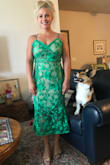 I wore this dress to my friend's wedding, and I've never gotten so many compliments! I love how the nude part goes right to my knee and then was sheer. I ordered a medium and large and decided to go with the large because it had more room for my chest but did like the way the medium fit throughout the body. - Laura D.
