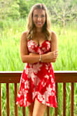 Very comfortable. It has adjustable straps. The material is great quality. I received many compliments.The red color is as bright as on the picture. Love it! - Khrystyna K.