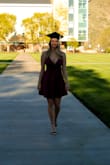 I got this dress for graduation, and I loved it! I always worry about things being long enough on me, and this was definitely long enough. If you don't have much in the chest area then it may run a little big. - Kassidy J.