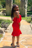 The dress fit comfortably while still remaining formfitting and elegant. It is the perfect dress for formal occasions. I didn't feel overdressed. The color depicted is true and was flattering on my skin tone would definitely recommend! - Valerie A.