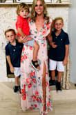 I wore this dress for Mother's Day and felt so beautiful in it! One downside is that the waist is VERY fitted and in my opinion a bit too small. I run a bit large in the waist based on my proportions so I am aware of this more than most. Sized up due to the other reviews! - Christine F.