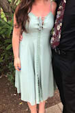 It was a perfect dress for a wedding I went to in California! The sides around the bust were a little big but other than that, it was beautiful. I got many compliments on the color and fit! - Kasady M.
