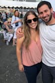 Cute top, I wore with jeans and heels for my birthday brunch. It was dressy but not too much. It's very comfortable and flowy, the slit in the front is a little deeper than I originally thought but it still works! Runs a little big, I could've sized down. - Stephanie E.