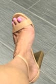 Comfortable and sexy. Wore all day. Heel is very comfortable for walking and standing. Color is just as pictured. - Mindy R.