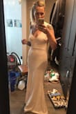 I ordered this in "blush pink" for my girlfriends wedding. It was absolutely beautiful and fit perfectly. VERY flattering and well made. HOWEVER....the color was practically WHITE (literally, just a pink-ish tone of white). There was no way I could wear this to my friends wedding as I originally planned, so I had to order something else in a hurry. I did end up keeping this dress for other formal (non wedding) events though!! - Sarah L.