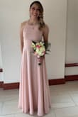 This dress is beautiful. I got so many compliments.. I highly recommend. My only concern about this dress is it was really long.. I had to have it hemmed but other that that, perfect beautiful dress.. I ordered a size Small for reference. - Patricia C.