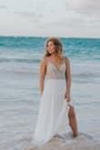 I bought this dress for my beach destination wedding and it did not disappoint! Not only is the dress gorgeous it looks way more expensive than it actually is. I received countless compliments on it. Overall I loved this dress and I am so happy it worked out perfectly for my big day! - Miranda W.