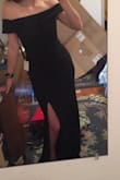 This dress fit perfectly, but I would have to get it hemmed. That's typical for me though. Material is heavy and thick, so I decided not to wear it to the summer wedding I'm going to. I might order it again if I had a formal event in the winter to go to. - Rachel H.