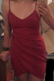 Super cute dress!!! I love that there are so many colors available. The diagonal piece of fabric is very slimming! - Rachel H.