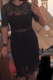 This dress fit fine, but I think it hit me at an awkward length. I ended up returning it because I didn't want to pay to have it tailored shorter, but that's just my personal style. Good quality and was as pictured online. - Rachel H.