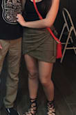 I had been wanting a wrap skirt for awhile now and when this one went on sale I had to go for it. I am tan so the olive color looks good with my skin, and my husband loves when I wear the color. I love it and the quality is amazing. - Tiffany T.