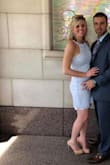 I purchased this dress for my boyfriend's nephews communion, and boy was it perfect! The fit was gorgeous, (besides being a LITTLE bit under my arm pits). I was able to wear the dress with a strapless bra, and I again received so many compliments on it. I felt comfortable in the dress the whole day! - Angela G.