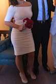 I bought this dress to wear on my court house wedding, and it was perfect. Good quality material, thick and not see-through. - Julia M.