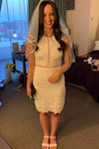 I bought this to take on my bachelorette in Scottsdale, AZ and it was perfect! The lace feels like good quality and it's pretty thick (not see-through at all). Love that it has cut out details. I'm 5'4" and the dress came just above my knee for reference - perfect length! - Kimberly S.