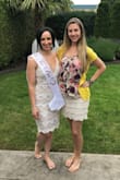 Bought this for my bridal shower - it's a tad low, but no need to wear a bra if you're smaller in the chest. Length went to my knees and I received so many compliments when I wore it! 

Definitely don't worry about the lace being see-through - there's a nude underlay that is skin colored. Ladies, this dress is so flattering! - Kimberly S.