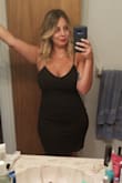 I absolutely love this dress! It is a little small fitting however, they didn't have an XL for me to order. I am wearing it for my birthday cocktails next weekend and with the shaper it doesn't look bad. SUPER sexy, which is what I was going for! Great material! This was my first ever purchase so I am still learning what sizes work for my body. I am smaller in the ribs but have those big hips/thighs! - Rachel D.