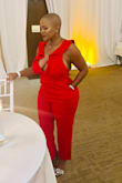 I love this red jumpsuit. I wore it to a summer fundraising social and I felt fabulous. It hugged my curves in all the right places. The jumper is very well made and the material was very nice. - Junia R.
