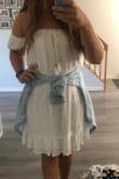 I really love the dress! Looks exactly like the picture and is super comfy. The waist is quite loose so I could have gotten away with a medium. - Marie-Philip M.