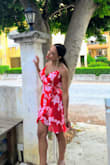 This dress is beautiful! It fits perfectly and flows nicely. It looks exactly like the picture. I like that it can be casual with sandals or you can dress it up with heels. It catches a lot of attention too! @jarlabrook - Jarla