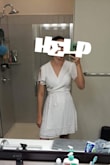 Literally the worst thing I've ever bought from Lulus. Thin and awful quality. It made me look like a world war two nurse. All I needed was a little hat with a red Cross. Don't waste your money or time on shipping this garbage back. This dress looks super cute on the model but I can't stress how crappy it is. Not something I want to wear to my wedding rehearsal. - Kathleen S.