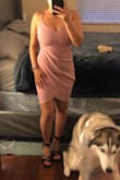 I loved this dress!!! I wore it to a wedding and it was perfect. It was tight enough that I didn't need to wear a bra, but it was also tight enough to see panty lines- so either spanks shorts or go commando! Sexy, but not too short. - Laura G.