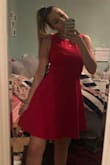 Not flattering to my body at all and a little tight on top of being a little bit of an awkward length, will be returning. - Kaitlin H.