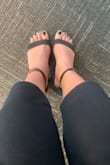 I love the material, they are comfortable and beautiful as shown in the picture! I just don't like that my feet is thin and my fingers go further cause the band is not tight as expected. I would like a narrower band. - Yesenia G.