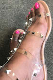 Love love love this sandals. It runs small. I usually wear a 7 1/2 and had to get size 8. Very comfortable. - Swaby-Ann T.
