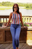 Love this top! I love the fit, the colors, how fun and summery it is and it feels and looks amazing. The back is super cute too! - Jelena M.