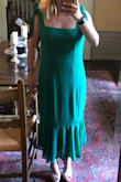 I ordered a medium in this dress and it did not fit right. I was also disappointed that there was a fair amount of excess string along the seam. I think the concept is really pretty, I would just make sure there are not any issues before deciding to keep it. - Penelope H.