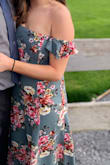 I adore this dress. I wore it to a wedding and got so many compliments. For my height it was a bit long, but that's an issue I run into with longer dresses anyway. Nothing heels didn't fix. The floral off the shoulder look made me feel like the heroine in a romance novel. Loved the way it made me feel, beautiful, classy, and sexy all in one! - Carly S.