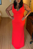 This dress was amazing! Sooo comfortable, such great material and quality. I ordered an XL but probably could've gotten away with getting a L, since the material was stretchy. Would get in black for another event! - Stephanie R.