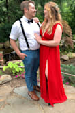 I used this as my wedding dress. My husband and and I eloped, and I wanted a nice breezy red dress and I loved this one. This dress runs a lot smaller than other dresses on this site. I ordered a large because that's what I have worn in the other dresses I ordered from here. I definitely needed to order an XL, and I thought about it before ordering because of the other reviews. It was very tight on my back, and I didn't like that at all but it it fit beautifully everywhere else.
Order a size up in this one. - Katherine W.