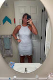 I typically order all dresses from Lulus in a medium and large just in case. I'm usually a medium but sometimes dresses are too short. I wasn't able to get the medium on at all and the large was just a little too tight that I would've been pulling it down the whole night. Of course they didn't have the next size up in the color I wanted. - Rachel C.
