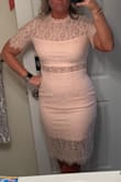 This dress is perfect, I purchased a medium and large unsure of what would fit best as some dresses run smaller than others. The medium fit like a glove and can't wait to wear to a wedding this weekend. I want it in every color! - Rachel C.