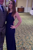 I bought this for a friend's wedding and got so many compliments! It's not super long so I didn't have to bother getting it hemmed. My only complaint would be it's too snug in the butt and looser in the waist but maybe it's just my body type! - Lauren C.