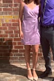 I ordered a small in the lavender and it fit great. I picked this out for a wedding last minute and requested 3 day shipping and came right in time. The dress looks just like the photo and it's very soft and comfy. So happy it was on this site! Definitely going to be purchasing more items. - Alexandria W.