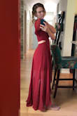 Got this as a bridesmaids dress for my sisters wedding. Very flowy and cute and just the right amount of skin showing. - Lynnlee C.