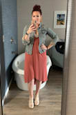 Such a pretty dress and the material is buttery and soft. Paired with wedge heels and a jean jacket... such a comfortable outfit - Krysten T.