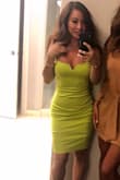 Such a flattering color and fit! Only thing was I'm on shorter side so the dress tended to ride up. But would definitely recommend! - Maniya G.