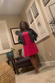 I ordered an extra large and it's fine but definitely could have gone smaller because the dress stretches. Got lots of compliments and very easy to wear and comfortable. - Tinina P.