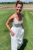 I wore this for my outdoor wedding, and it was perfect! It was a little long, and I added some cups for the bra area (which is normal for me!), but otherwise everything else fit perfectly. - Meg Y.