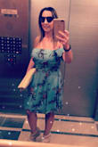 Not one of my fave lulu dresses but cute. I felt that it could have been more fitted in the waist area to provide for a more flattering look. Just expect it to not be firm fitting at the waist. If you don't mind a straighter fit until it flares out at the bottom, then this won't bother you. Cute overall. - Marina V.