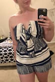 I was a little skeptical about how this dress might fit my body (I carry some midsection weight and have big hips) and I love the fit! I don't have the boobs to fill it out but it's sturdy enough to stay up. I am pleasantly surprised with this purchase and am obsessed with it! Also earrings are from Lulus too. - Jamie S.