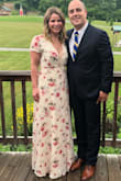 This dress was perfect for an outdoor wedding. Wore it with 4 inch wedges that fit the length. Needed some tape for the neck line but no issues after that. - Elizabeth Z.