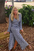 The blue color is even prettier than shown in the photos. I think this particular dress would look especially flattering on taller women. Very classy. So glad I purchased. Than you Lulus! - Cathy B.
