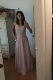 I'm wearing to a wedding this fall. The front is a little boring, but I think with a sparkly belt or a statement necklace it will look great! Back is gorgeous! It will need to get hemmed ~2 inches with heels, but otherwise it fit perfectly. - Theresa O.