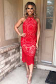 I am obsessed with this dress! It looks so good on. It's extremely comfortable and fit just right! I cannot wait to have an excuse to wear it again! - Allison G.