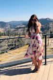 I bought this dress to wear to a wedding and it was perfect for the occasion. The material is heavy but also flows well. It is of really good quality and very sturdy. The bodice is a little on the tight side and it shows quite a bit of boob, which I'm ok with. It can be worn with or without a bra. Overall very lovely. - Sasa S.